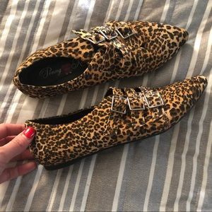 Leopard print flats